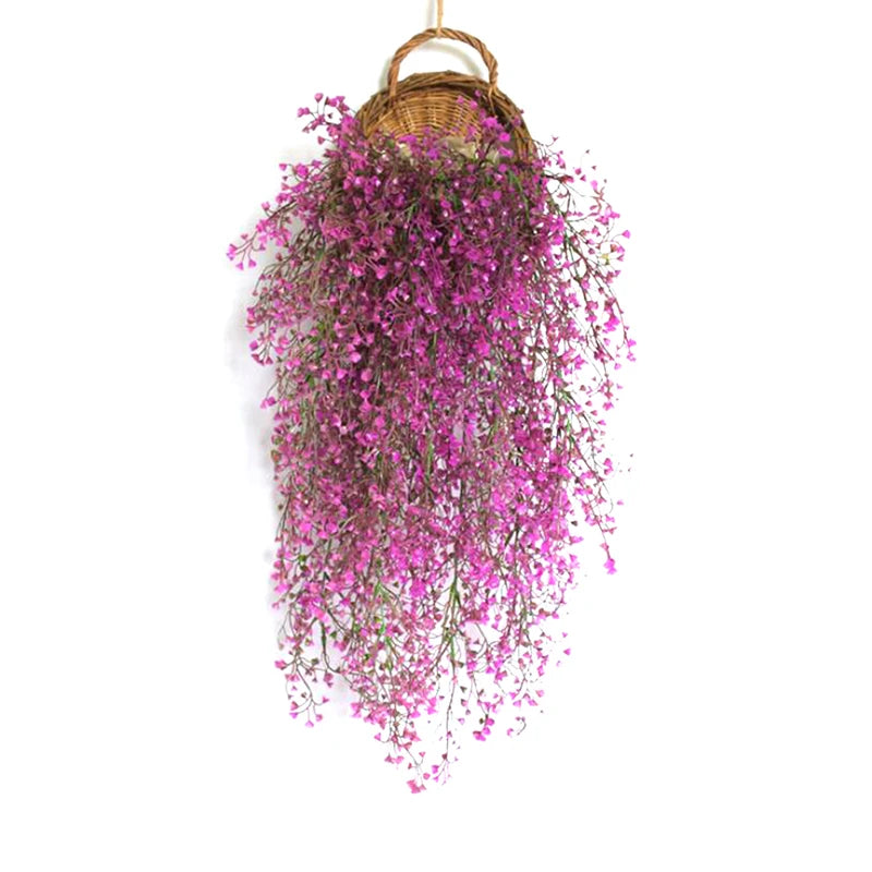 Artificial Plants Vines  Flower Wall Hanging Faux Rattan  Indoor Outdoor Green Plant  Plant Flower Wall Decoration Home Decor