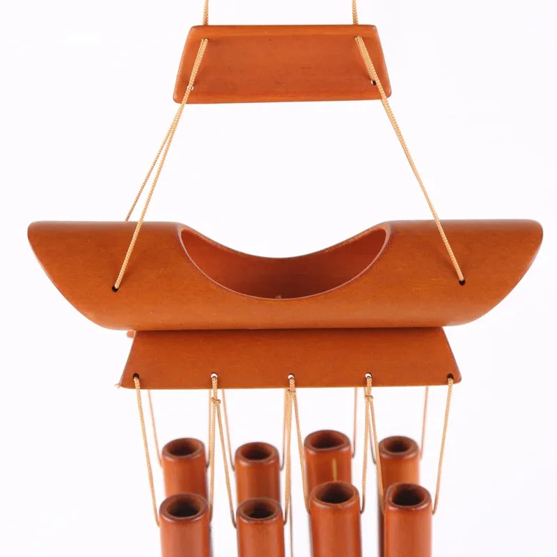 Natural Wind Chimes Handmade Tubes Bamboo Bell Outdoor Yard Garden Windchime Crafts  Indoors Pendant Balcony Home Hotel Decor