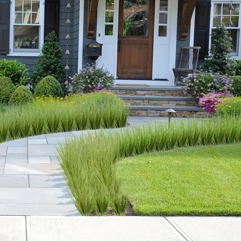 10 PCS Artificial Green Plants- Resin Onion Grass Suitable for Indoor/Outdoor Decoration- Can Used Festive Weddings Decorations