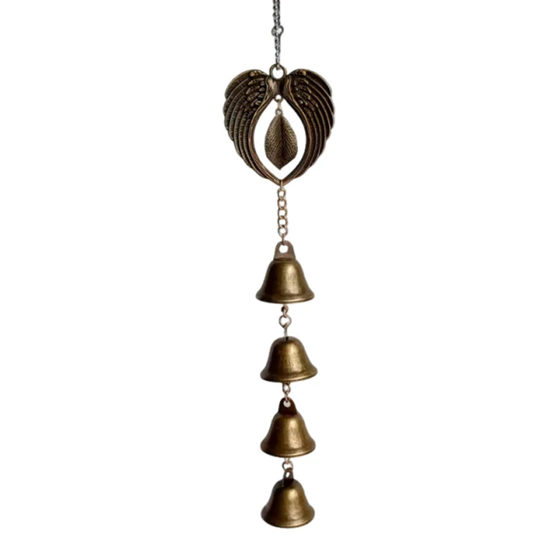1 Piece Metal Wind Chime, Wrought Iron Hanging Ornament With Chain, Outdoor Garden Decoration, Home Decoration, Bell