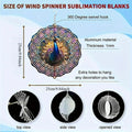 A Beautiful Peacock Wind Chime Made of Metal, a 3D Rotating Design with a 360° Swivel Hook That Creates a Striking Dynamic