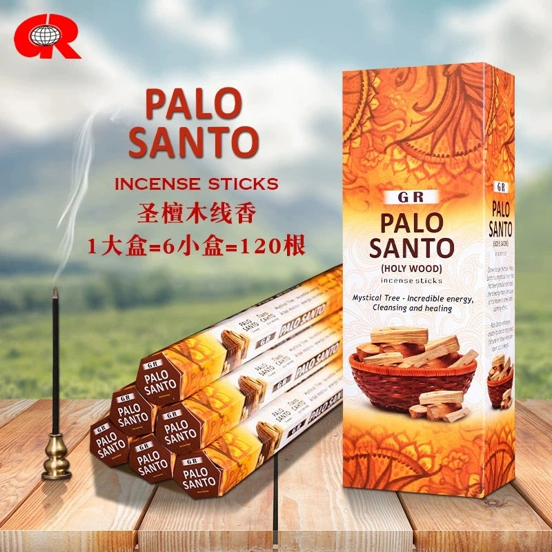 20 Sticks India Palo Santo Incense Sandalwood Household Bedroom Toilet Agarwood Tibetan Line Aromatherapy Incense Sticks