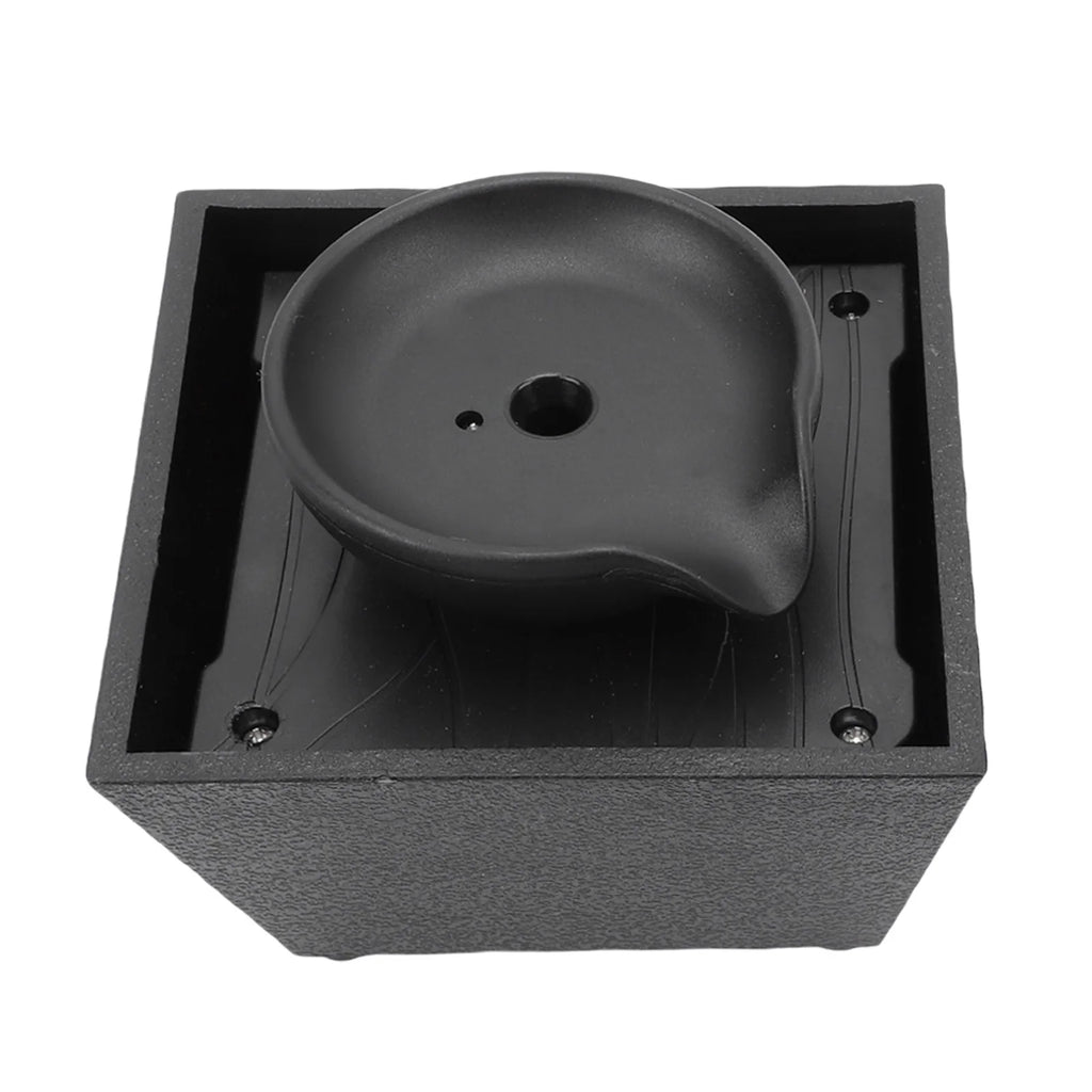Floating Teapot Water Fountain Ornament Indoor Tabletop Waterfall Decoration with LED Light Stones Home Office Table Decor