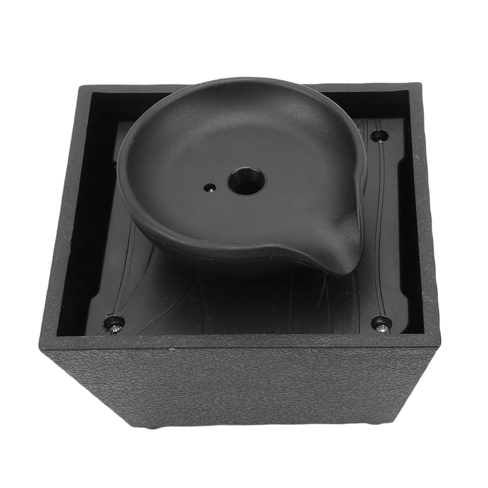 Floating Teapot Water Fountain Ornament Indoor Tabletop Waterfall Decoration with LED Light Stones Home Office Table Decor