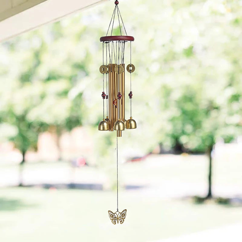Household Wind Chimes Large Wind Chime Tubes Bells Metal Church Bell Outdoor Garden Home Garden Decor Hanging Wind Chime