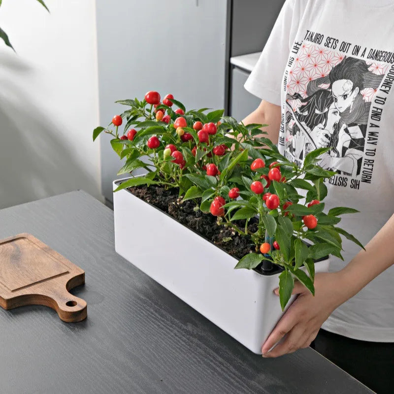 Rectangular Planter Garden Planter with Water Level Indicator Garden Plant Pot Indoor Plants Flowers Planter Decorative Planter