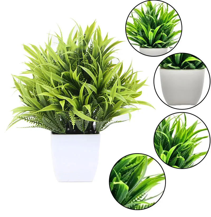 Artificial Bonsai Green Fake Plant Potted Plants Indoor and Outdoor Home Bedroom Decorations Living Room and Bedroom Decoration