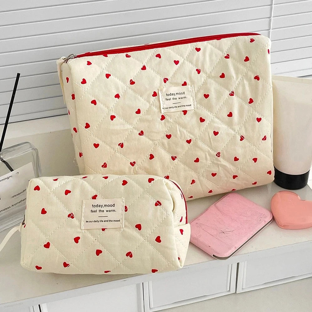 Fashion Ins Black Flower Women Quilting Bags Handbag Travel Organizer Cosmetic Makeup Storage Pouch Portable Zipper Tote Bag
