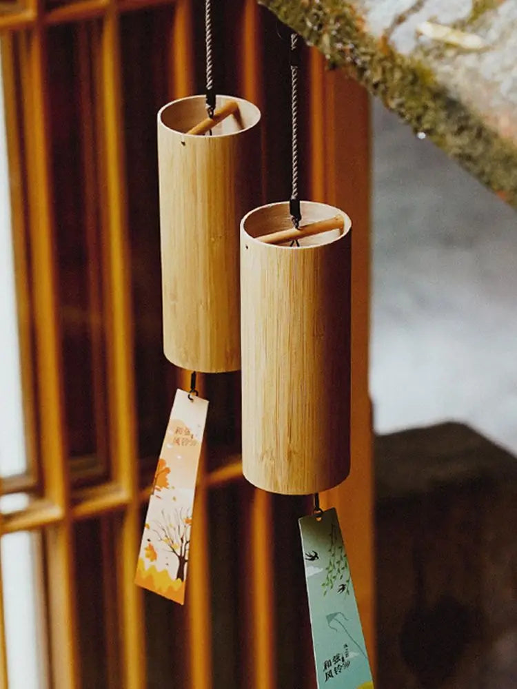 Wind Chimes Bamboo Chord Handmade Musical Windchime Outdoor Garden Patio Home Decor Meditation Bell Yoga Sound Healing Gifts