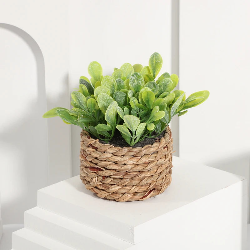 Potted Plant Small Fake Plants Indoor Home Decor Decorative Pot for Living Room Office Decoration Realistic Faux Greenery