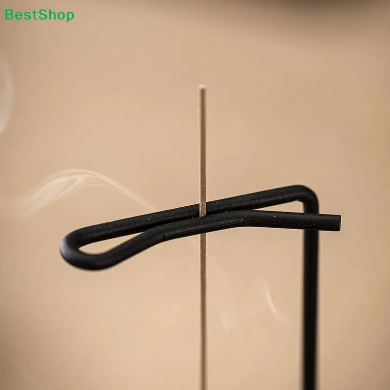 ♥Modern Vertical Incense Burner - Brass Stick Holder with Wooden Ash Catcher for Yoga & Relaxation