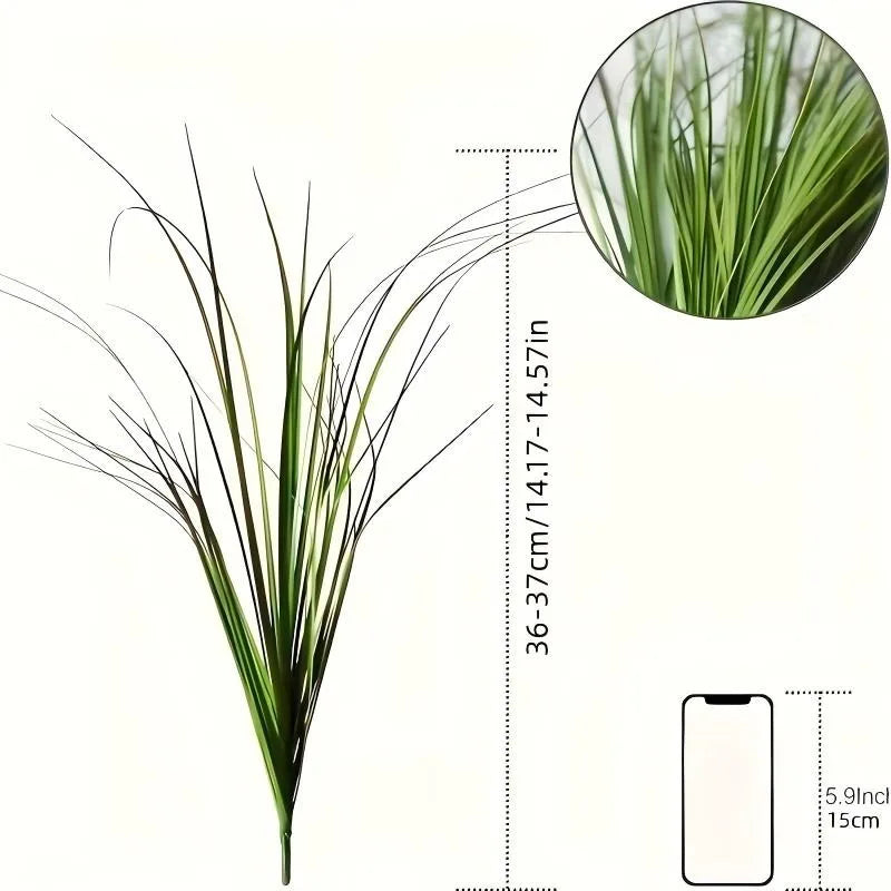 10 PCS Artificial Green Plants- Resin Onion Grass Suitable for Indoor/Outdoor Decoration- Can Used Festive Weddings Decorations