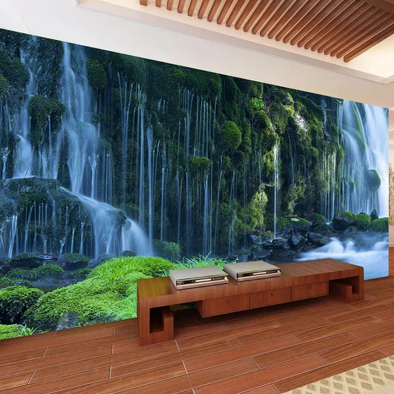 Waterfall Landscape Custom 3D Photo Wallpaper Natural Scenery Wall Murals Decals Home Decor Wallpaper Roll For Bedroom Walls