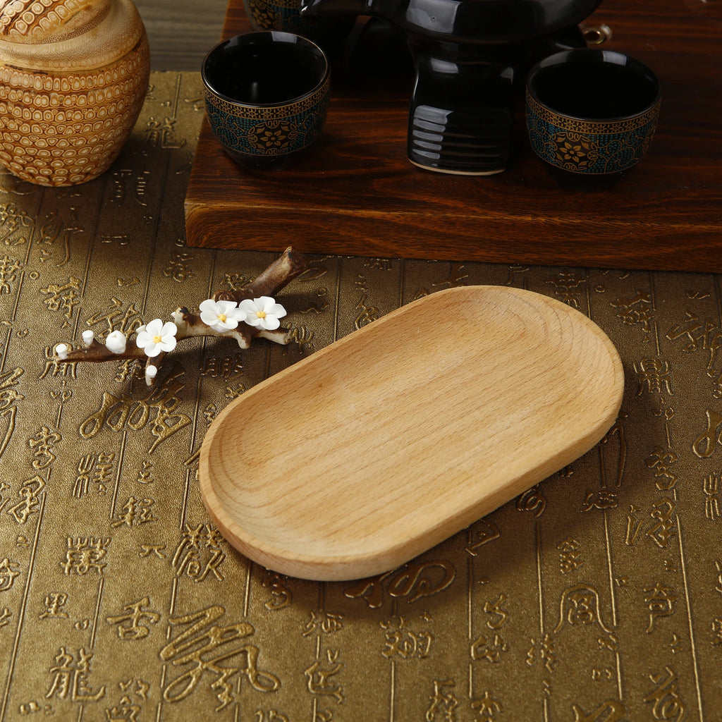 Ceramic Handicraft Simulation Plum Blossom Incense Burner Stick Incense Holder with Wooden Ash Tray Buddhism Supplies Home Decor