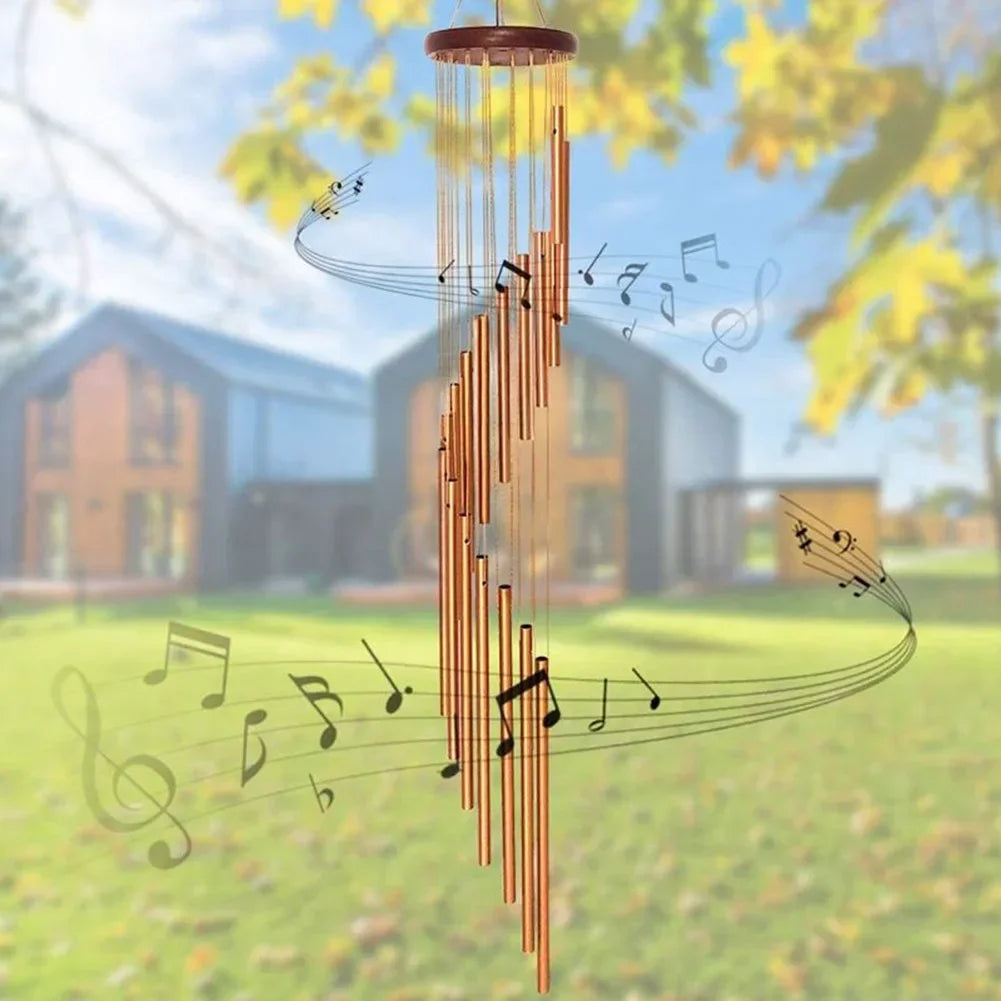 Musical Wind Chime Pipes 12Tubes Wind Chimes Gold/silver Bells Decora For Garden Living Bedroom Coffee Shop Wind Chimes Tubes US