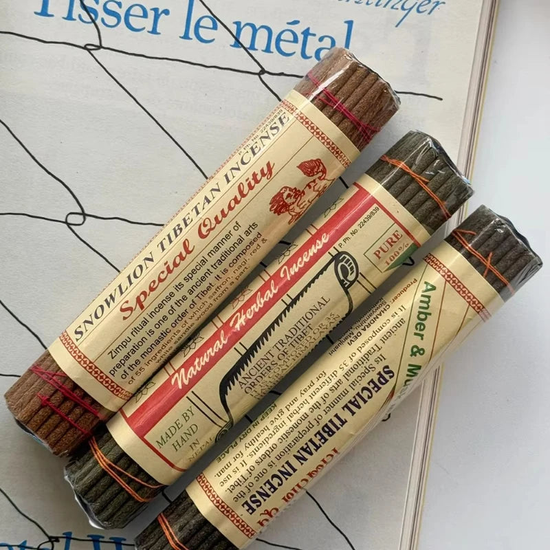 44PCS Authentic Tibetan Incense Sticks Aromatic Incense for Positive Energy Palo Santo Incense Sticks for Spiritual Cleansing