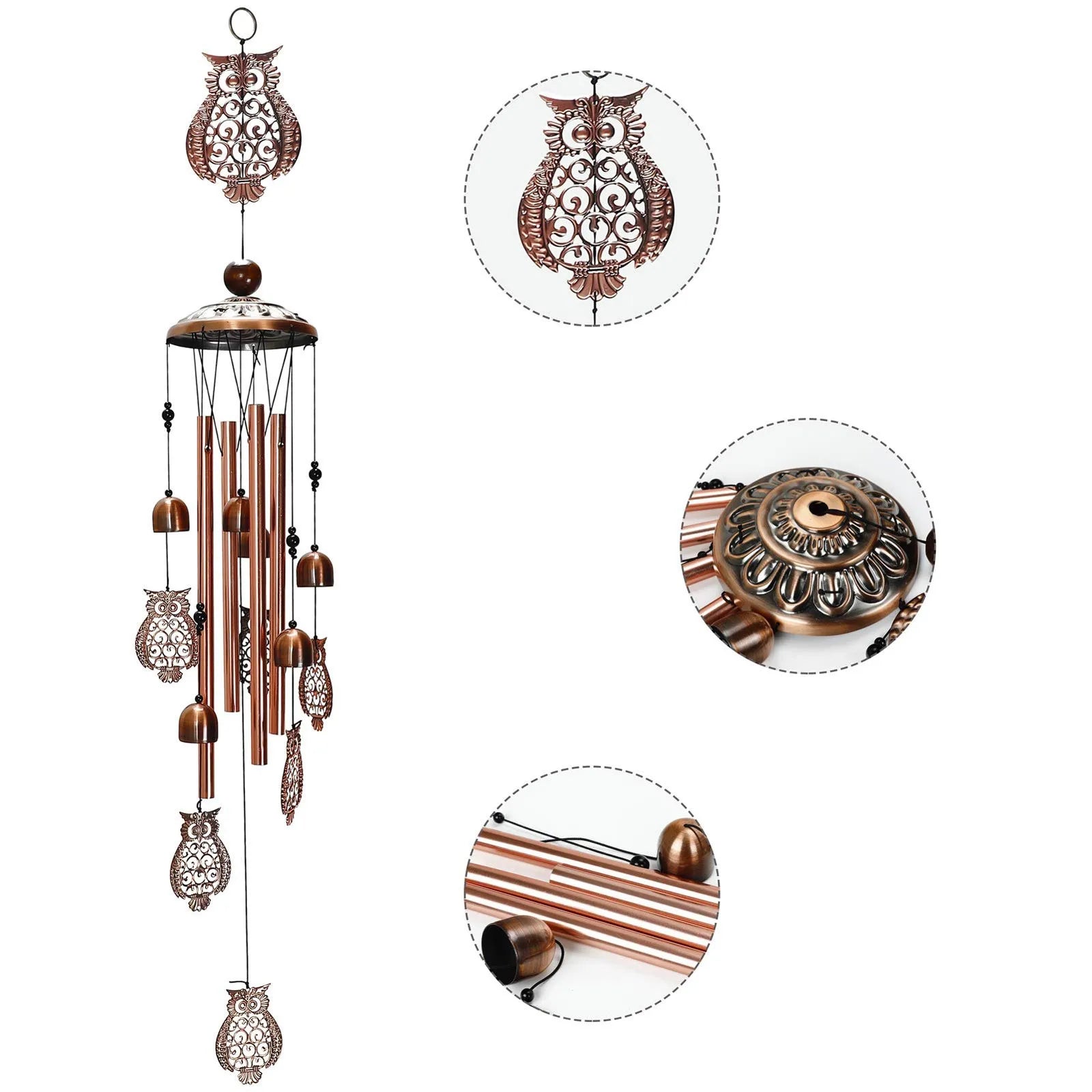 1pc Wind Chime Large Bells Wind Chimes Chapel Home Decor For Garden Outdoor Decoration Decor Gifts Yard Hanging Decor