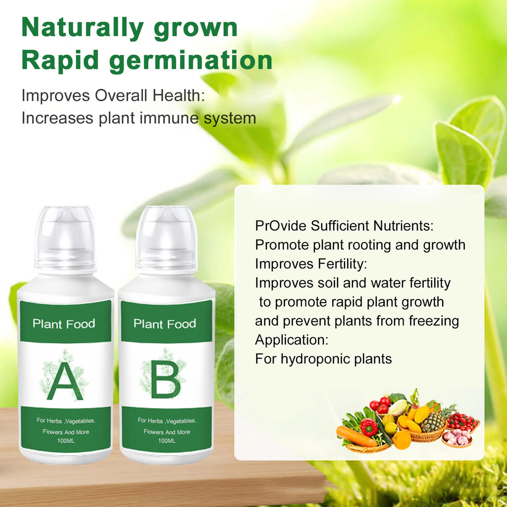 Hydroponic Plant Food Plant Growing Hydroponic Nutrients Indoor Plant Food for Vegetables Fruit Indoor Plant Food