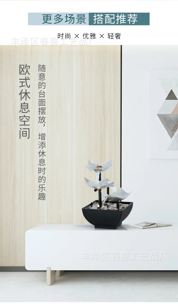 Water Decoration Tabletop Fountain Crafts Office Water Fountain Feng Shui Decoration Home Accessories
