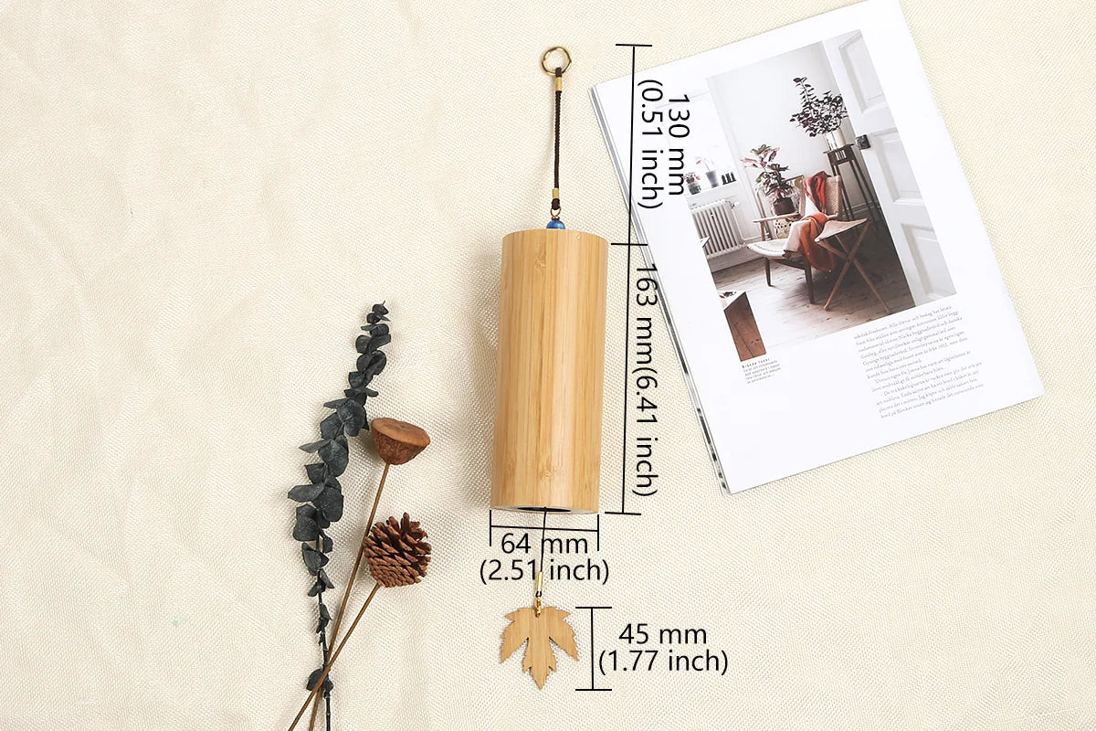 Bamboo Wind Chimes Chords Handmade Musical Windchime Sound Healing Wind Bell Musical Instruments Home Garden Patio Decoration