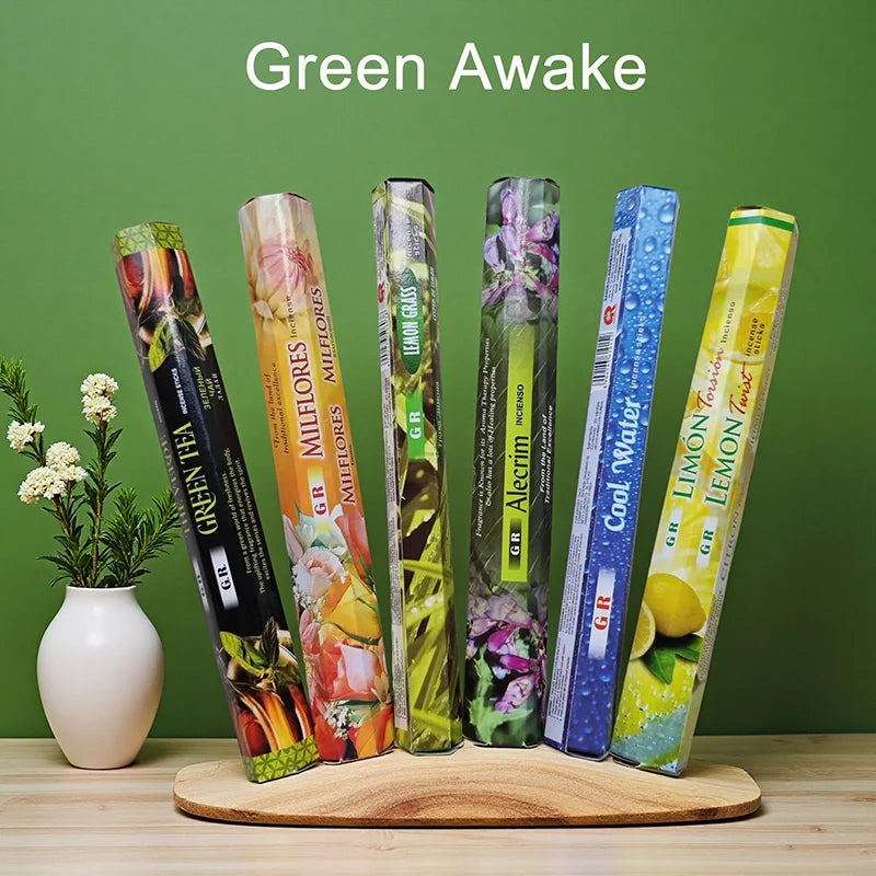 6 Sets of 120 Indian Incense Sticks Palo Santo Lavender Jasmine Meditation Fresh Air Scent Aroma Home Long-Lasting Fragrance