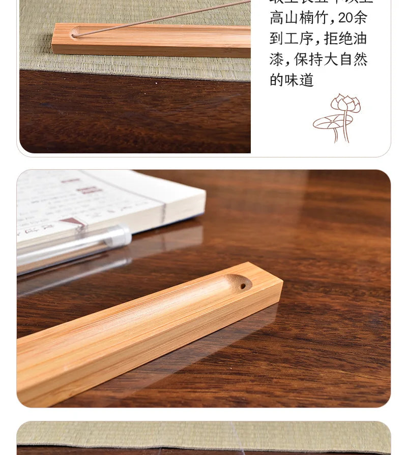 Wood Incense Stick Holder Line Incense Burner Wooden Crafts Sandalwood Coil Base Home Decoration