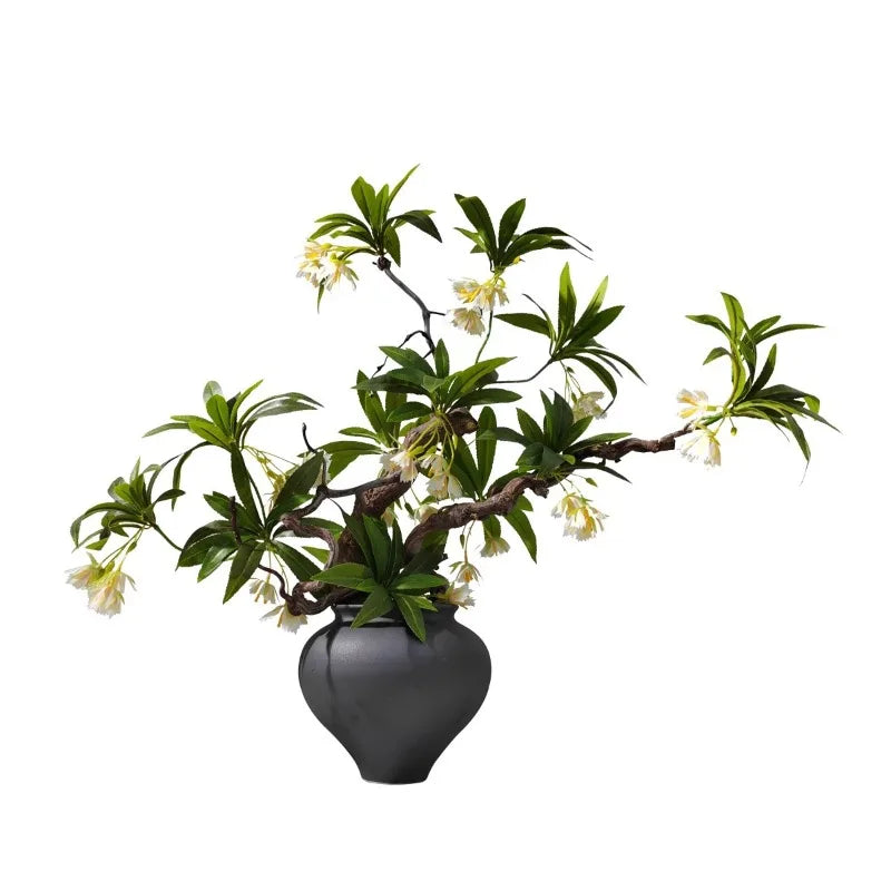 Not Real Plants with Vase Flower Artificial Plants and Flowers for Home Office Artificial Tree Desktop Ornaments