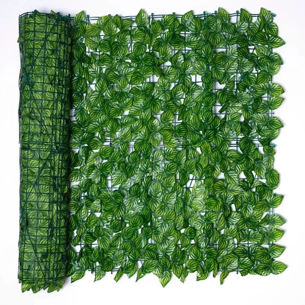 For Home Outdoor Garden Balcony  Plant Artificial Ivy Hedge Green Leaf Fence Board Artificial Privacy Fence