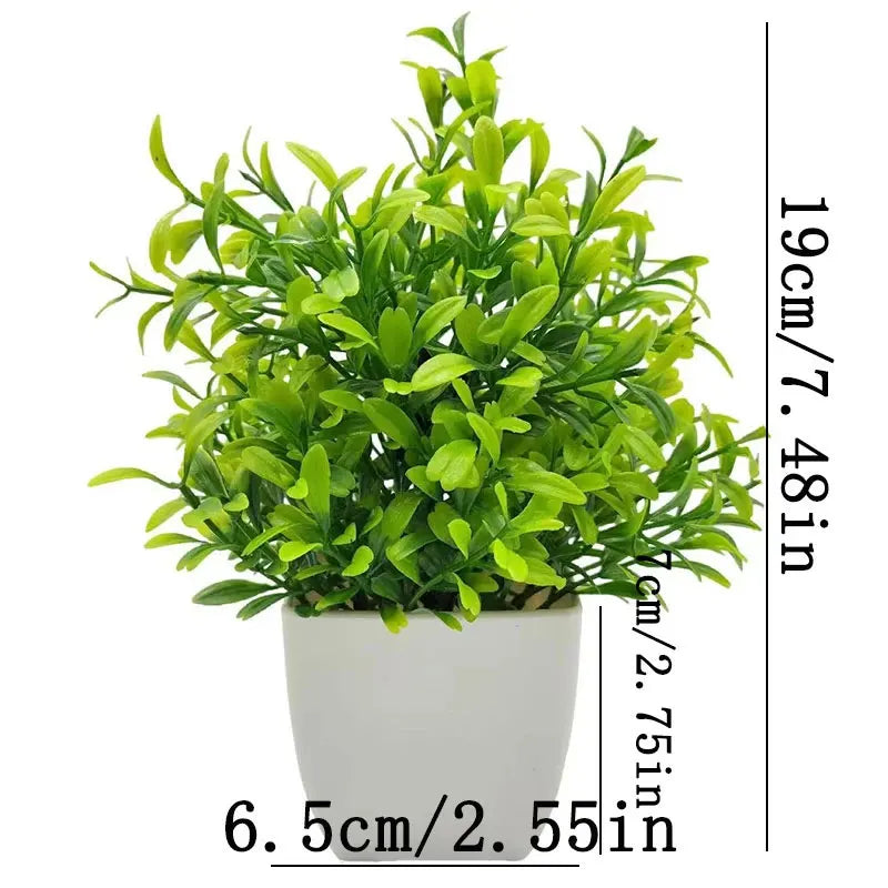 Artificial Bonsai Green Fake Plant Potted Plants Indoor and Outdoor Home Bedroom Decorations Living Room and Bedroom Decoration