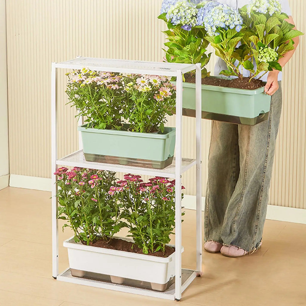Self-watering planter for indoor and balcony vegetable growing, Suitable for cuttings, seedlings, herbs, African violets