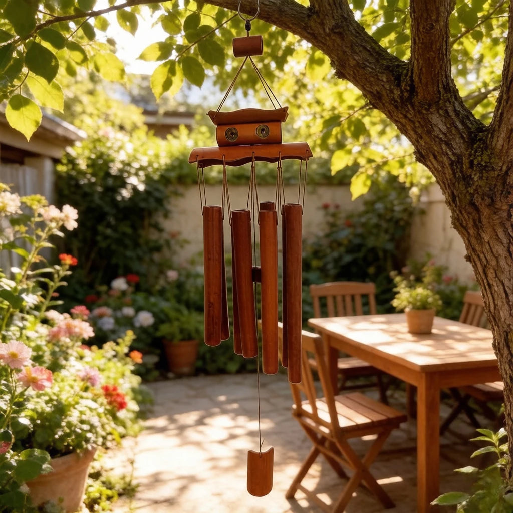 Wind Chime Handmade Garden Decoration Suitable for Porch, Patio, Outdoor Relaxing and Soothing Wind Chime for Home, Office, Temp