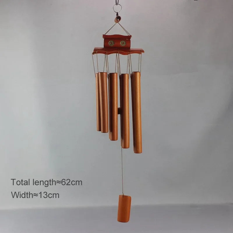 Natural Wind Chimes Handmade Tubes Bamboo Bell Outdoor Yard Garden Windchime Crafts  Indoors Pendant Balcony Home Hotel Decor