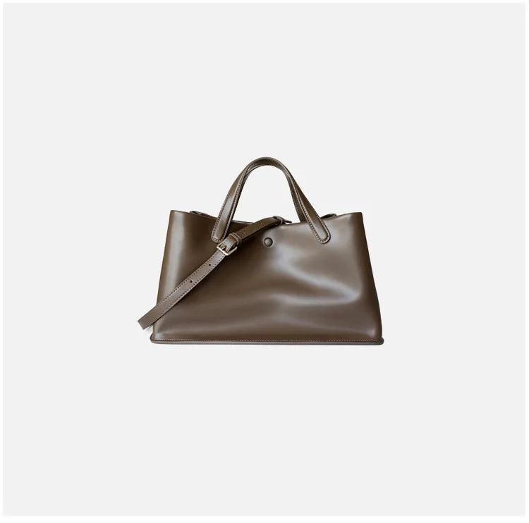 2026 New Arrival Genuine Leather Casual Totes High Quality Women Shoulder Crossbody Bags Ladies Large Versatile Handbags Coffee