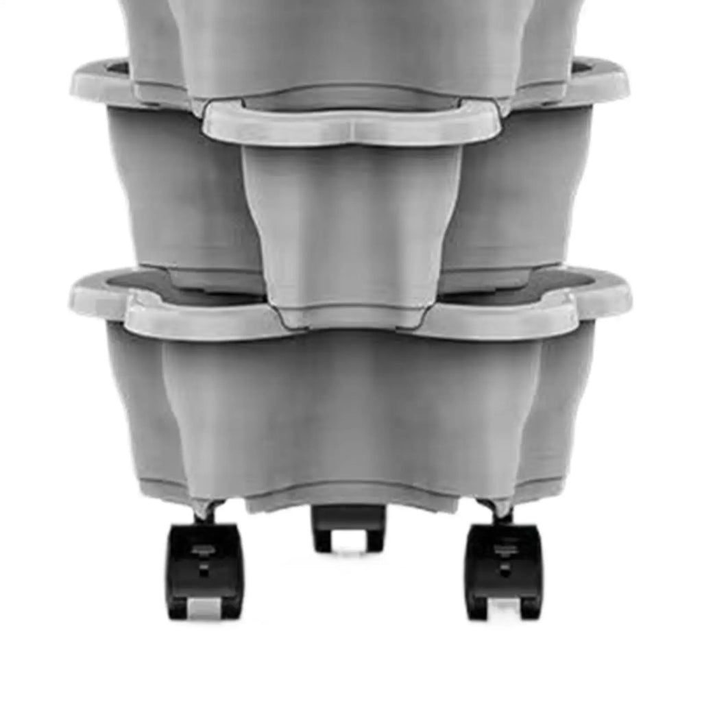 Plant Tower Indoor 6-Tier With Wheels Space Saving Stackable Vertical Planter Tower For Indoor Outdoor Home Yard Patio Raised