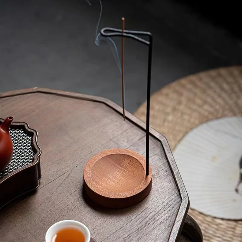 A69eincense Stick Holder Exquisite Decorative Wooden Incense Burner Ornament With Base Living Room Supply Decorative
