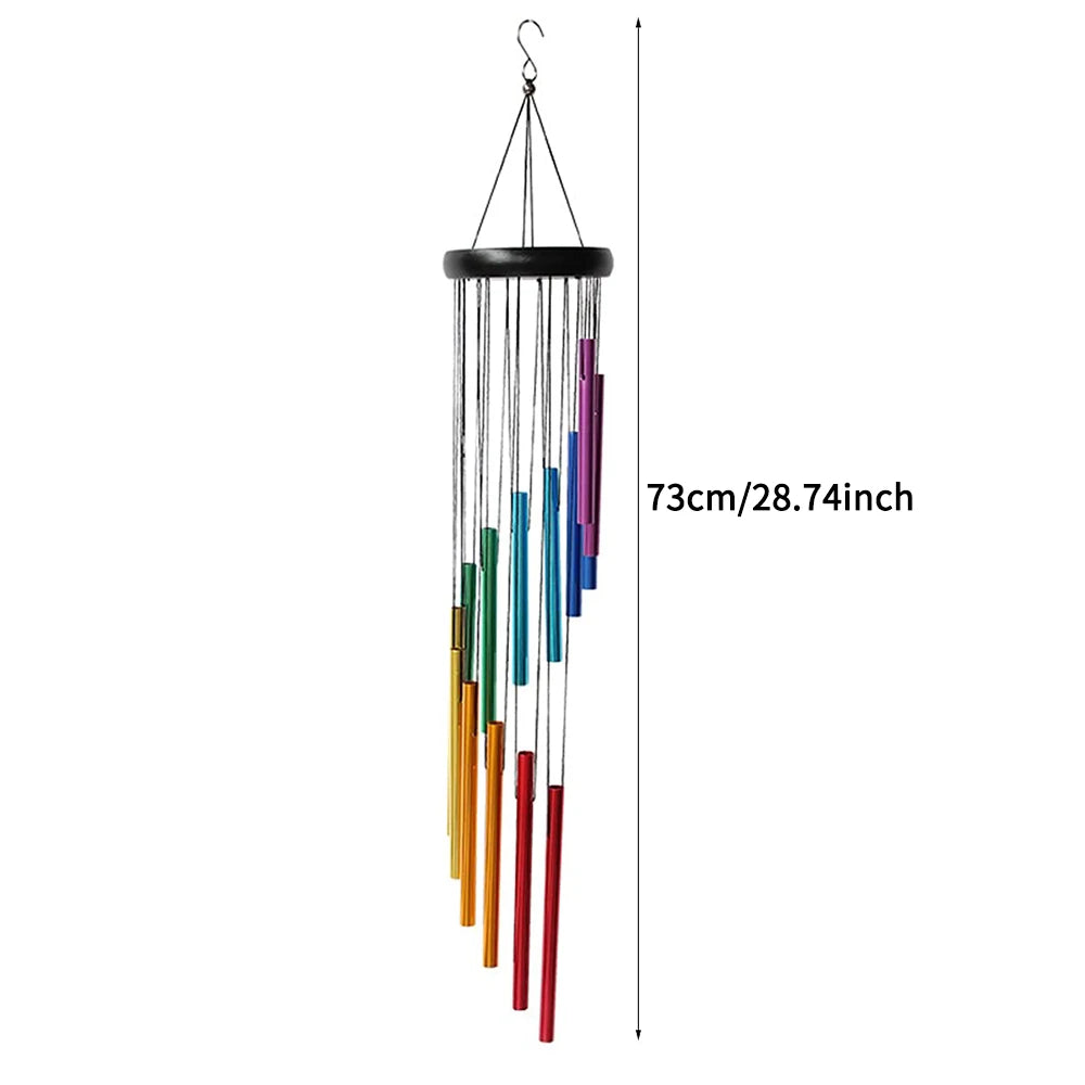 Beautiful and Soothing Musical Wind Chime with 12 Tubes and Bells - Perfect for Relaxation and Meditation