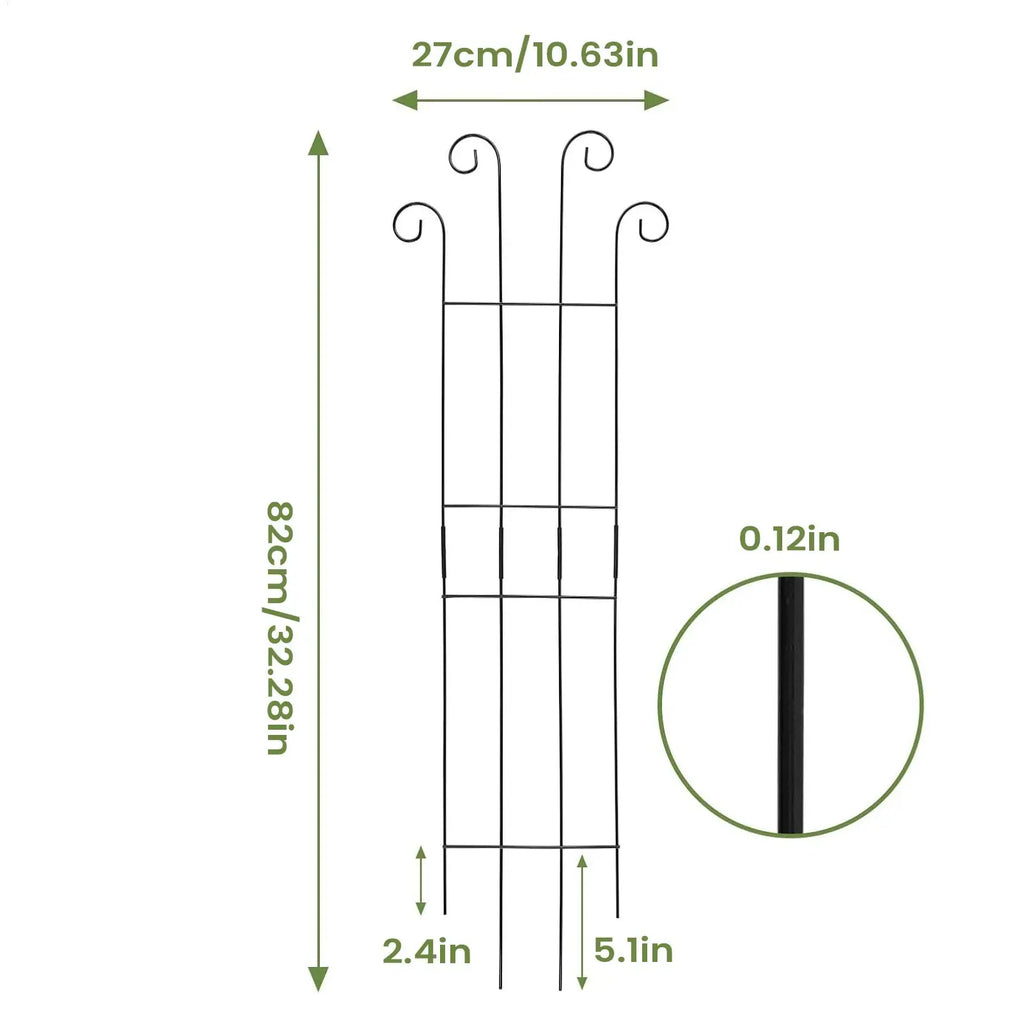 1pcs Plant Trellis Indoor Metal Plant Vertical Growth Trellis Potted Flowers Stakes For Monstera Tomato Flowers Ivy Pots Garden