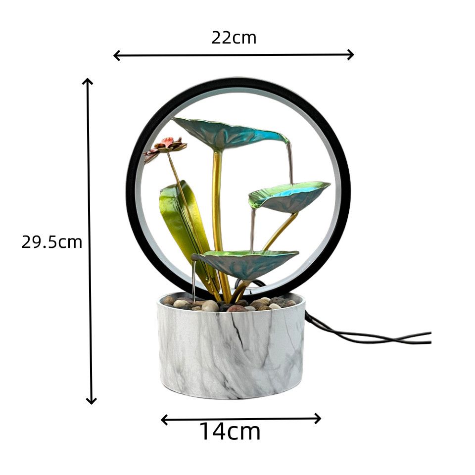 Flowing Water Fountain Decoration Wheel Zhaocai Indoor Creative Home Living Room Circulating Water Housewarming and Opening Gift
