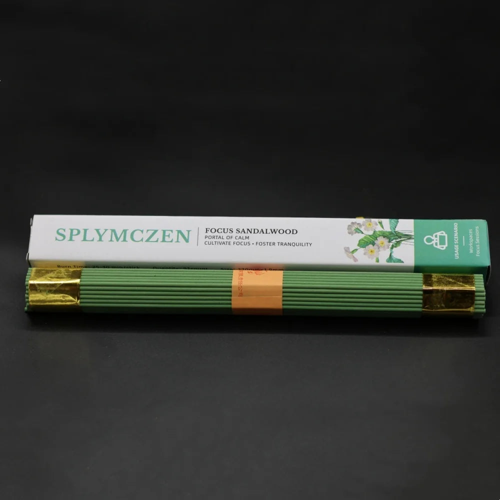 Sandalwood Incense Sticks – 6 Mood Scents for Focus, Yoga, Celebration, Home & Morning | 91 Sticks/Box (~100g)