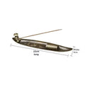 Metal Incense Stick Burner Ancient Style Boat Shape Aromatherapy Burner Classical Elegance Aromatherapy Ornament