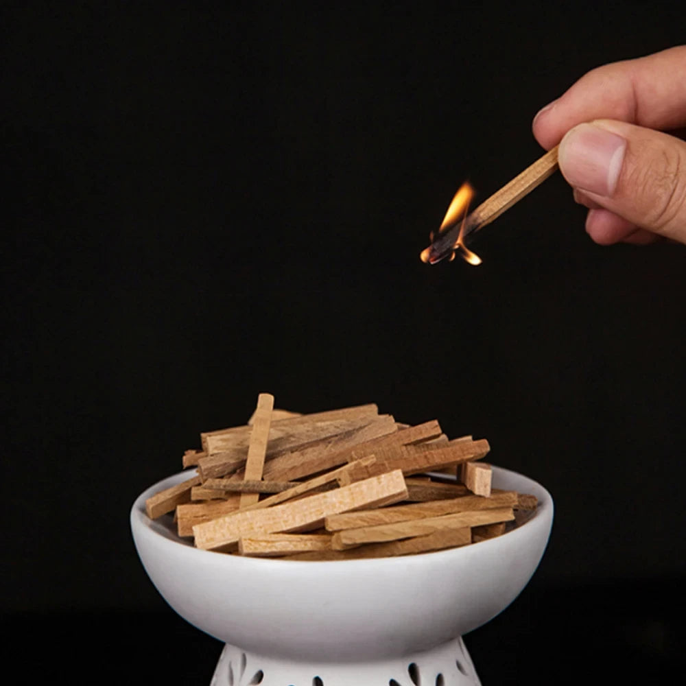 Natural Wood Incense Sticks 1Bag 50g Sandalwood Wild Harvested for Purifying Cleansing Healing Meditation and Stress Relief