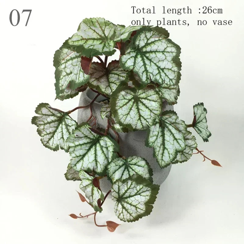 Artificial Terrarium Plants Vine Wall Hanging Flower Rattan Simulation Plastic Leaf Rattan Green Grass Home Balcony Garden Decor