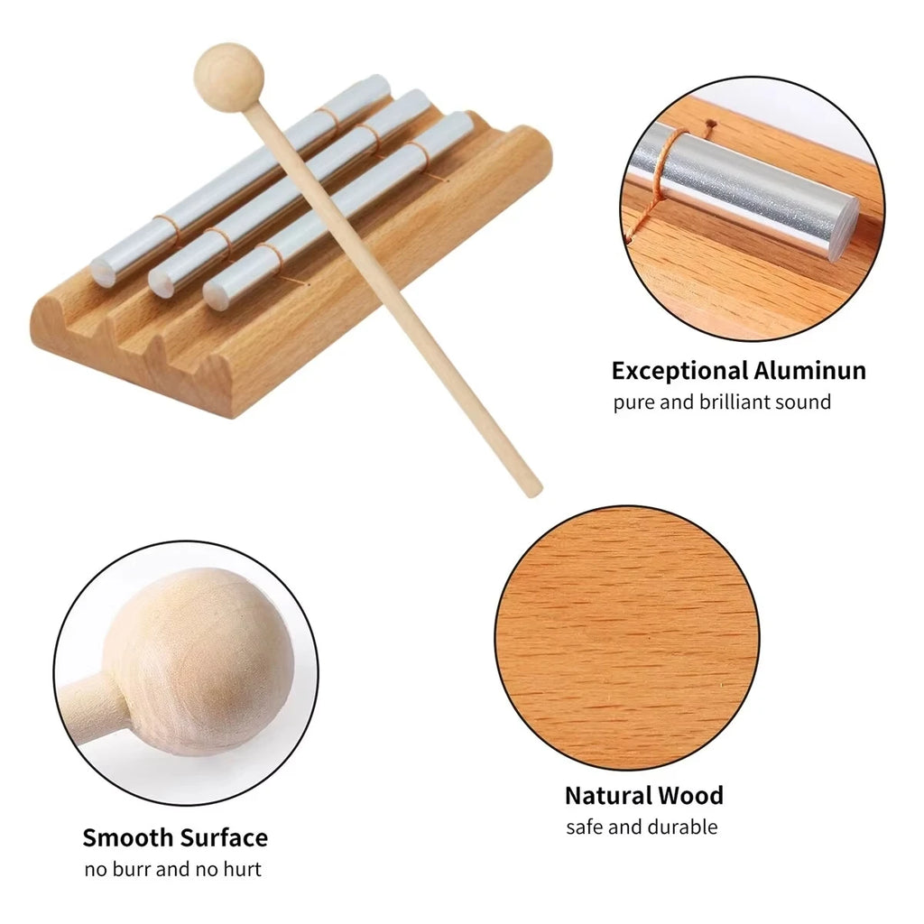 Meditation Chimes 1Phoneme The Original Guaranteed Musically Tuned Wind Zenergy Hand Chime for Classrooms Meditation Mindfulness