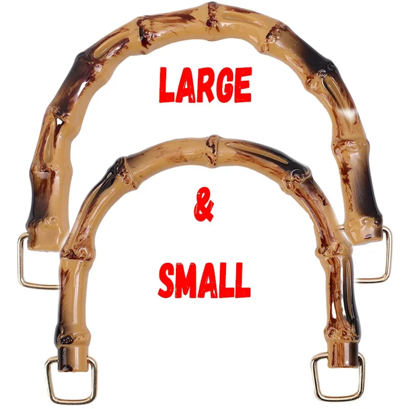 Vintage Women Bamboo Handles Purses Hand Bags U Shape Bag Strap for DIY bag Accessories Highquality Plastic Handle Replacement