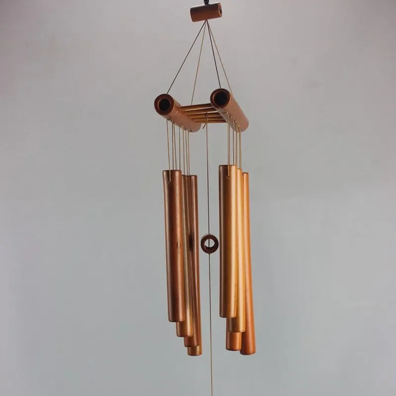 Natural Wind Chimes Handmade Tubes Bamboo Bell Outdoor Yard Garden Windchime Crafts  Indoors Pendant Balcony Home Hotel Decor