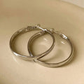 Elegant Retro Thick Round Circle Earrings for Women Simple Metal  Big Hoop Earrings Wedding Engagement Aesthetic Jewelry