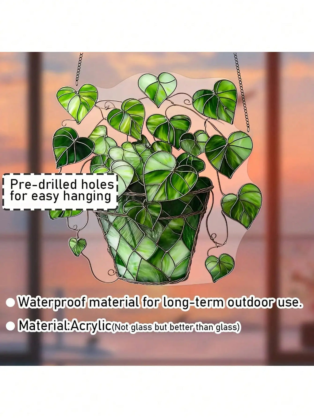 1 piece of green leafy plant sunshade, plant wall art, plant enthusiast gift, indoor garden decoration, home decoration