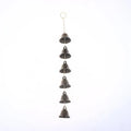 Handmade Metal Wind Chime Classic Rustic Iron Bell with Decor Chain Outdoor Hanging Decor for Courtyard Garden Wall