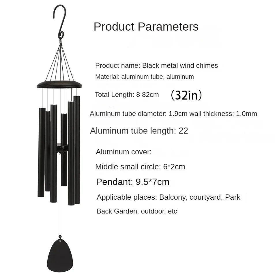 32-inch Musical Wind Chimes Metal Wind Chimes Sympathy Commemorative Wind Chimes  European and American Wind Chimes