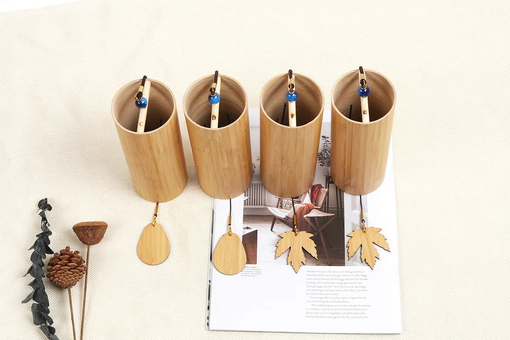 Bamboo Wind Chimes Chords Handmade Musical Windchime Sound Healing Wind Bell Musical Instruments Home Garden Patio Decoration